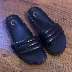 Black Slide Sandals